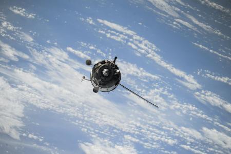 Satellite in orbit.
