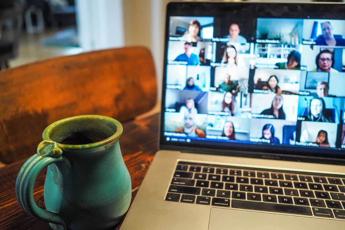 A laptop open to a video conferencing app. Mistakes on apps like Zoom have caused 1 in 4 companies to fire someone.