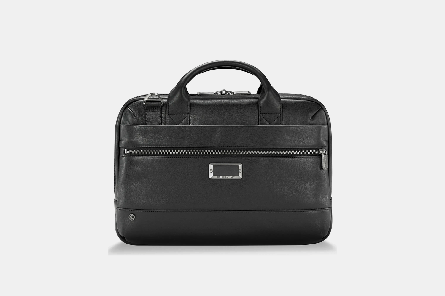 Briggs & Riley Slim Leather Laptop Briefcase