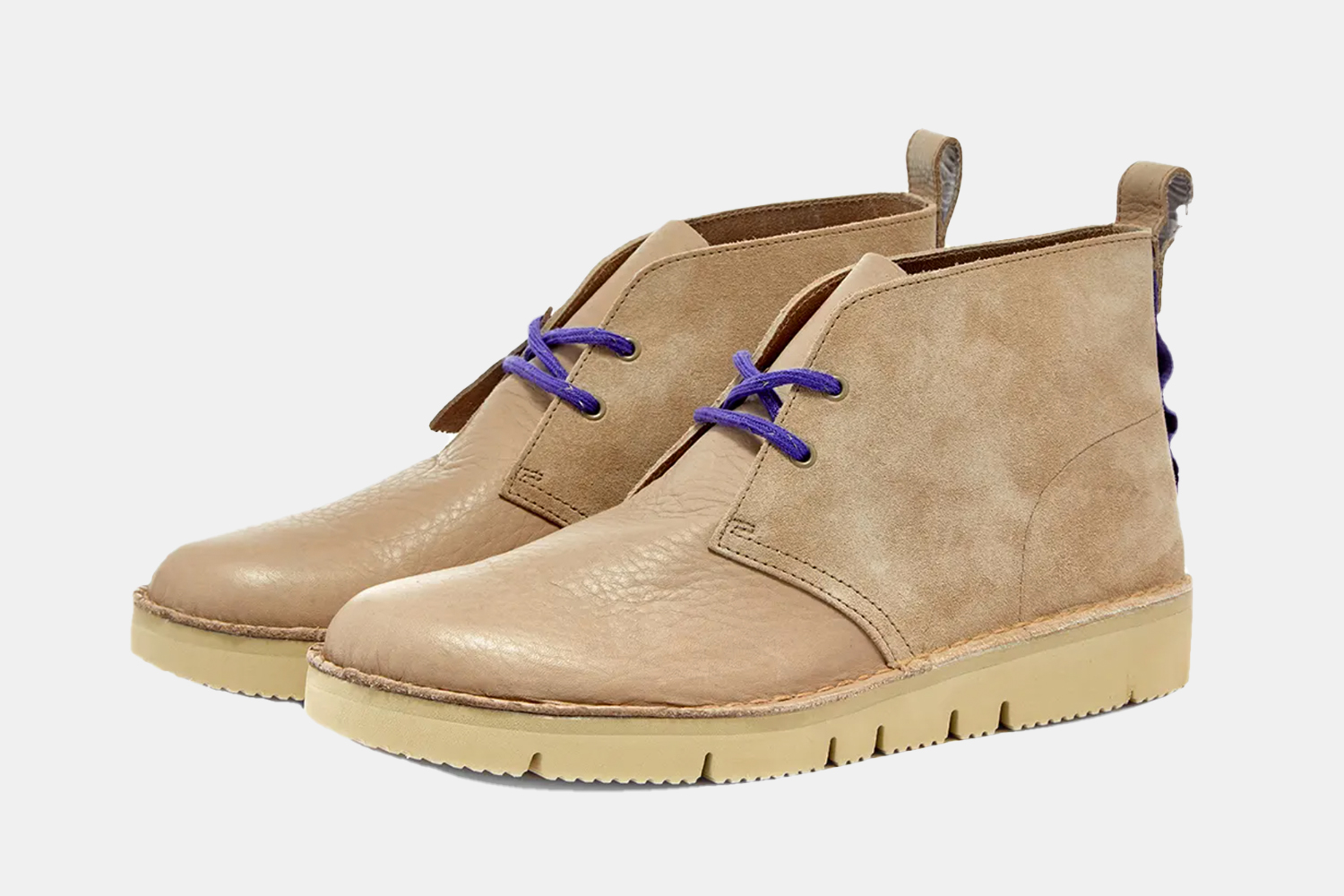 a chunky brown desert boot