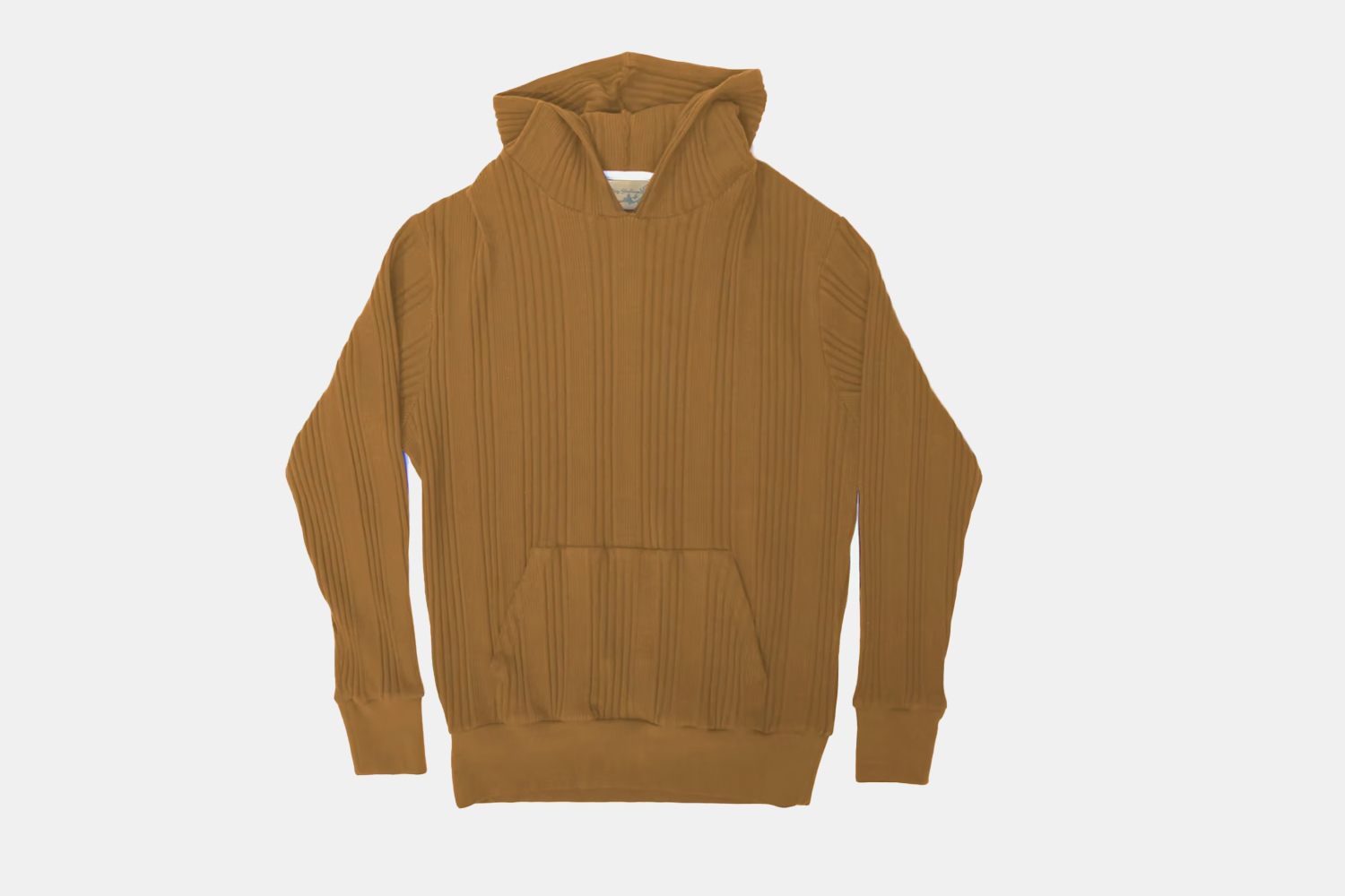 a knit tan hoodie