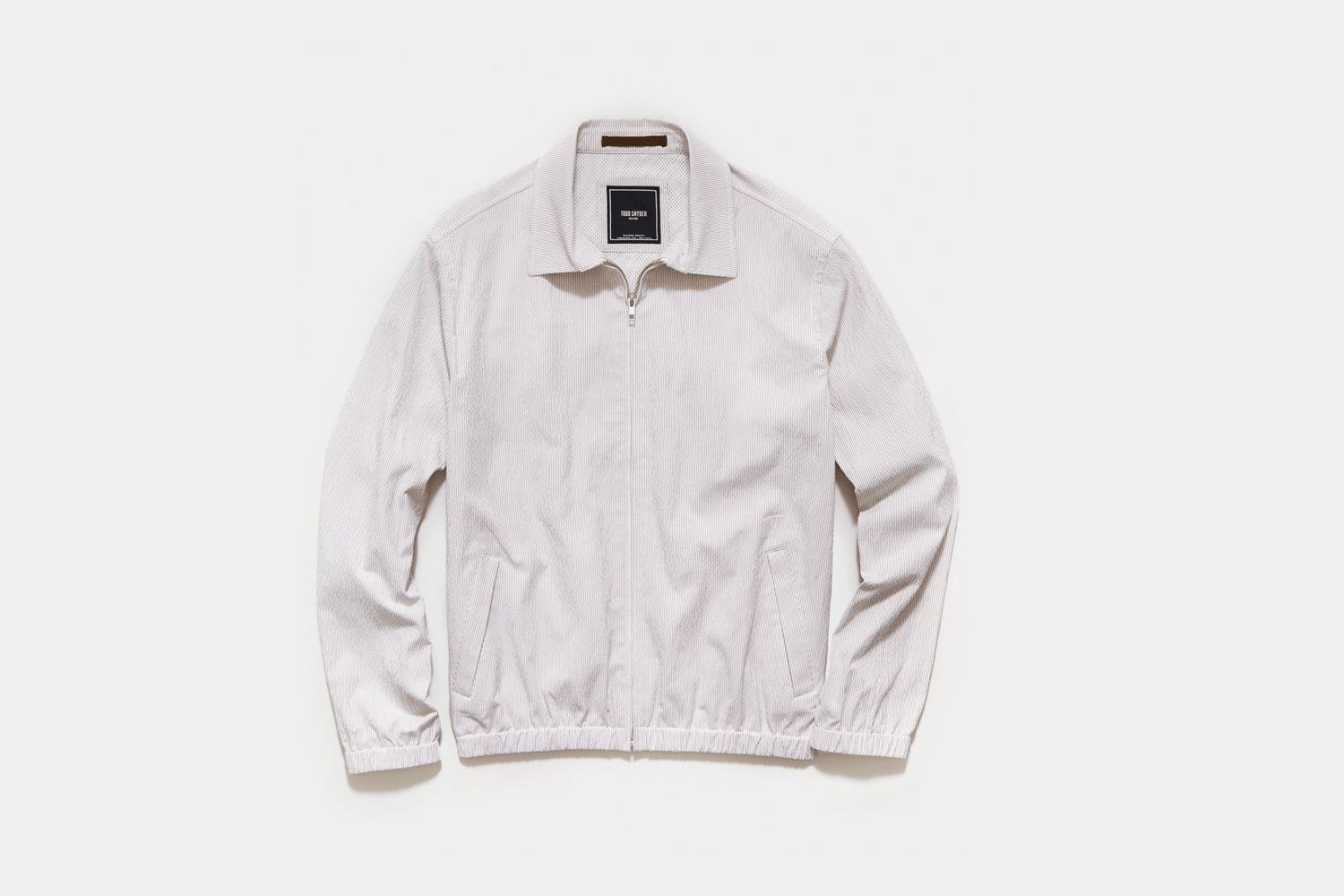 Italian Seersucker Club Jacket in Sand