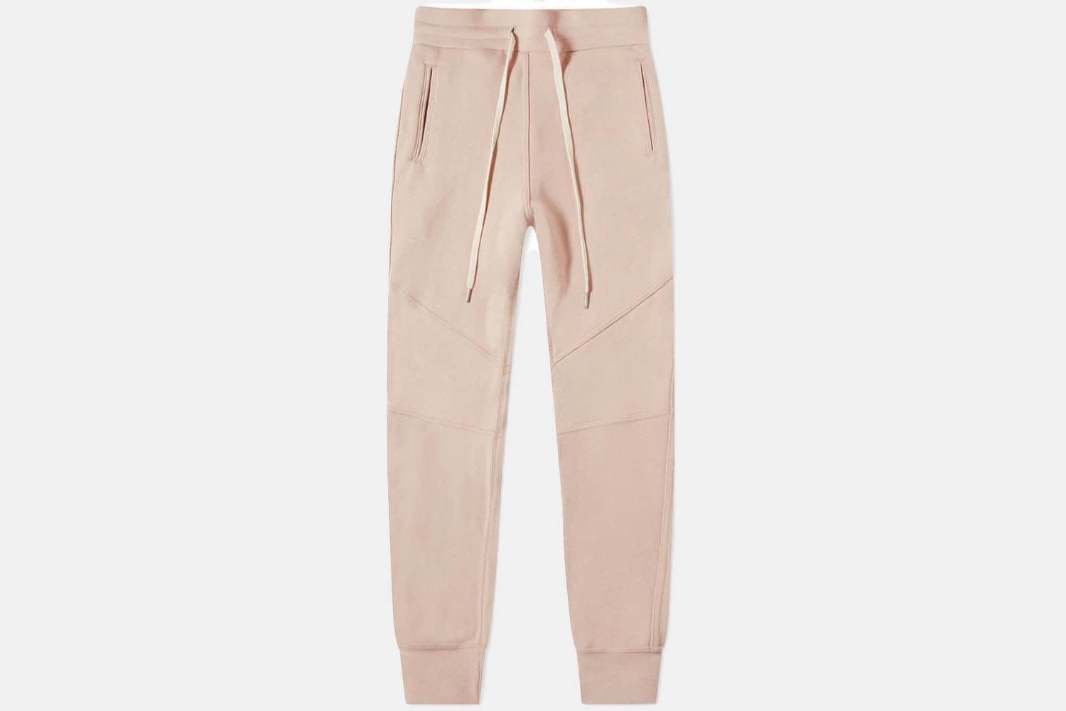 a pair of pink sweatpants