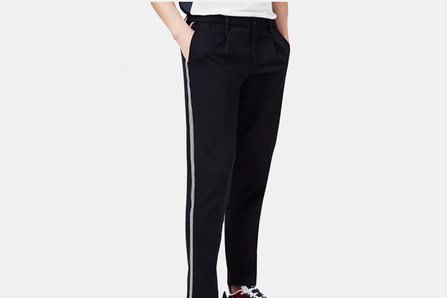 some navy trousers