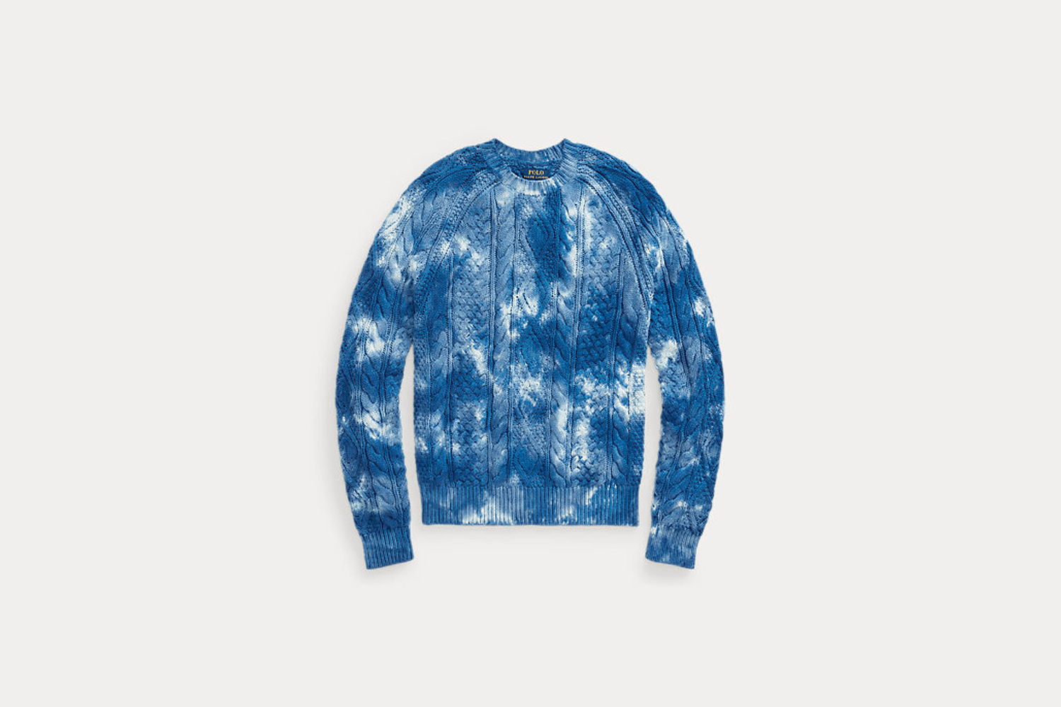 Polo Ralph Lauren Tie-Dye Aran-Knit Cotton Sweater