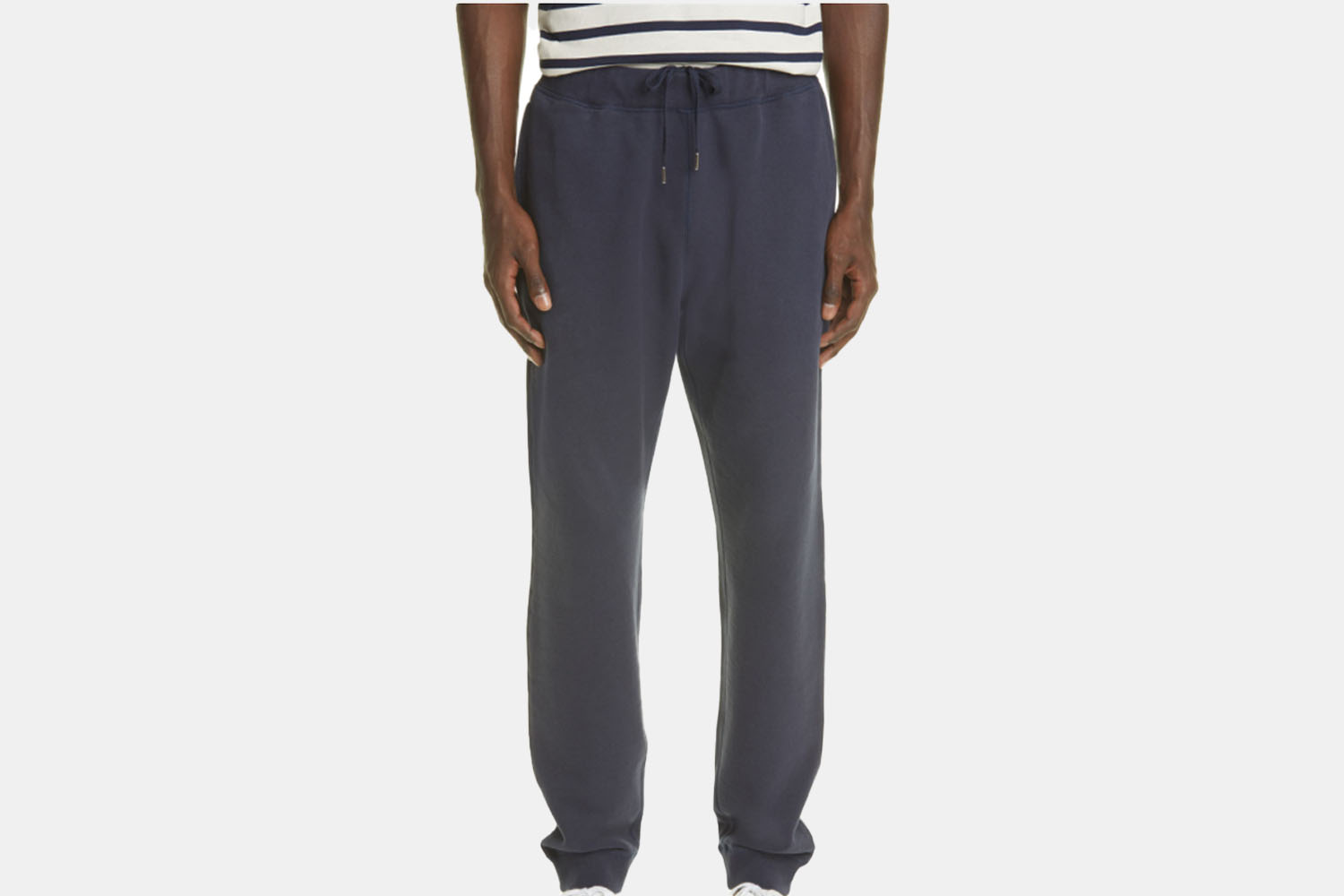 a pair of grey sweatpants