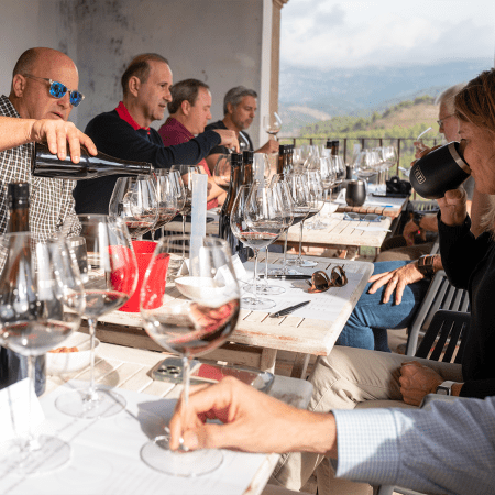 The blending session in Priorat