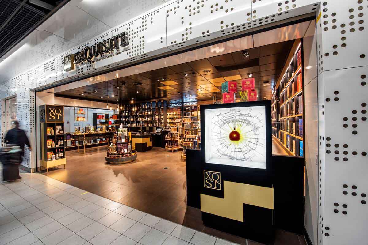Outside fo the ExQuisite store at Amsterdam’s Schiphol Airport