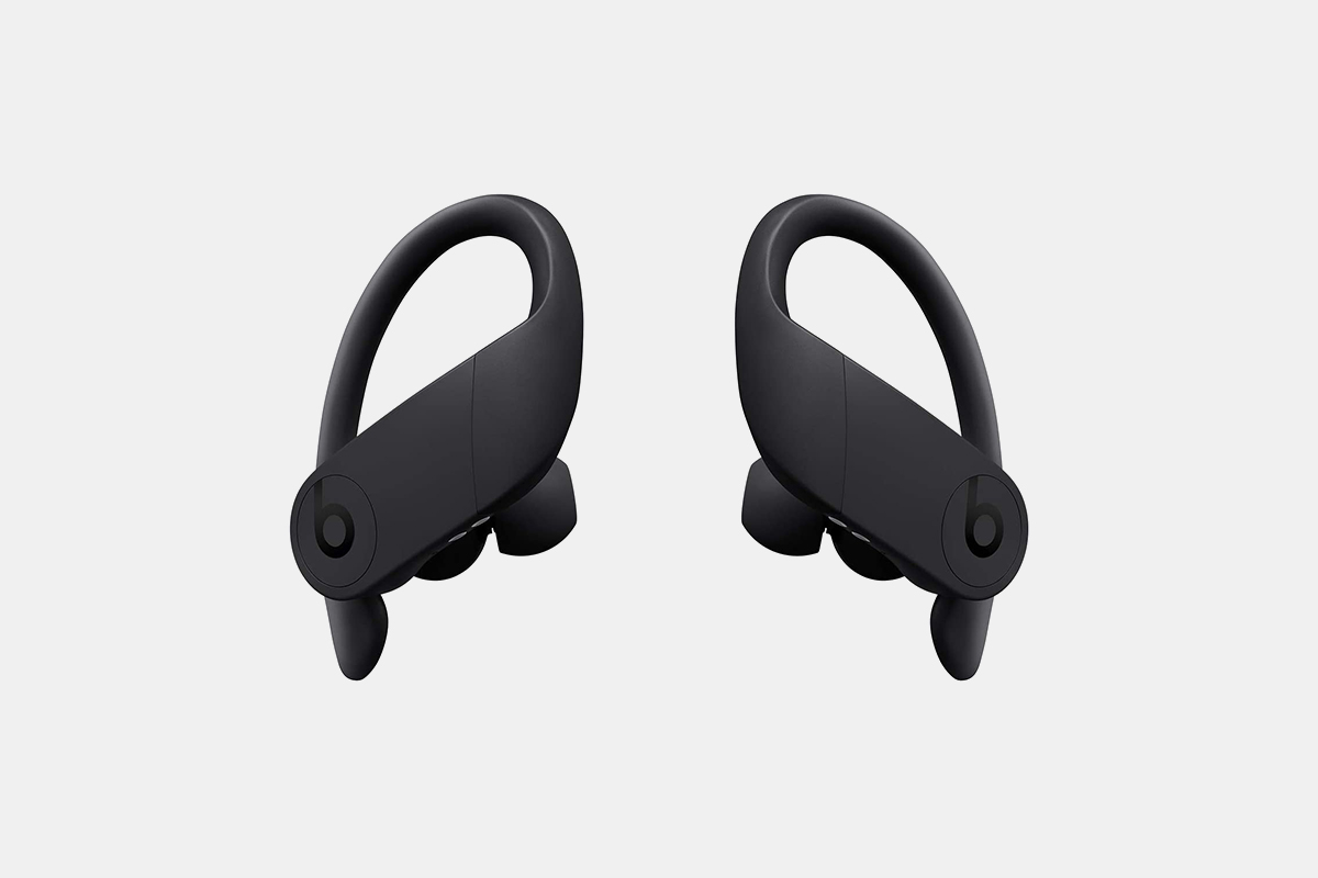 powerbeats pros against a grey background