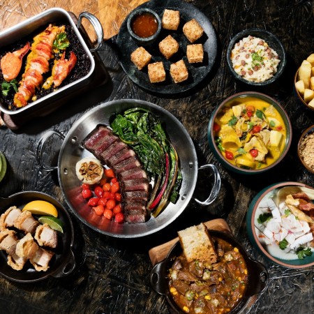 A spread of various Brazilian dishes