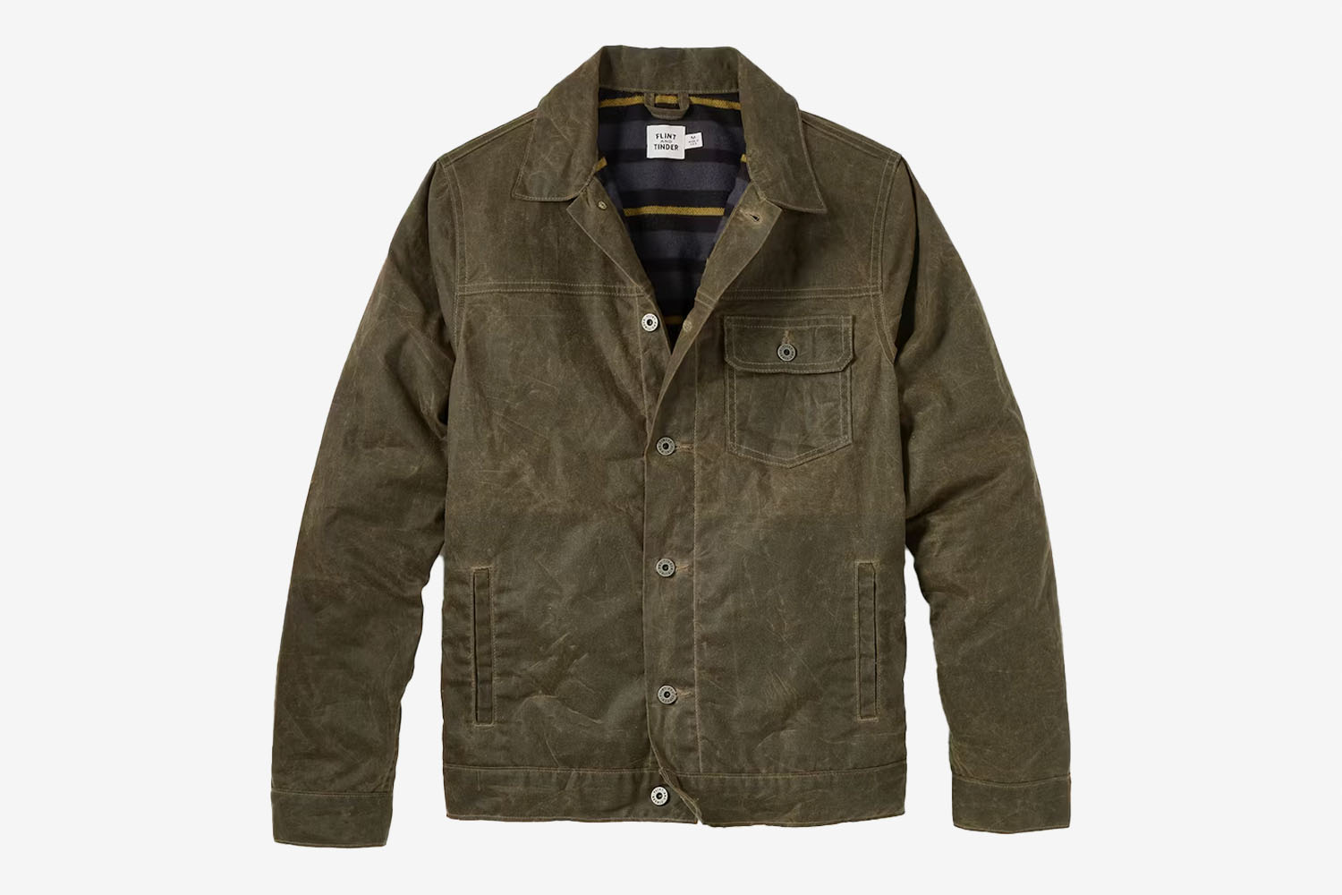 Flint and Tinder Flannel-Lined Waxed Trucker Jacket