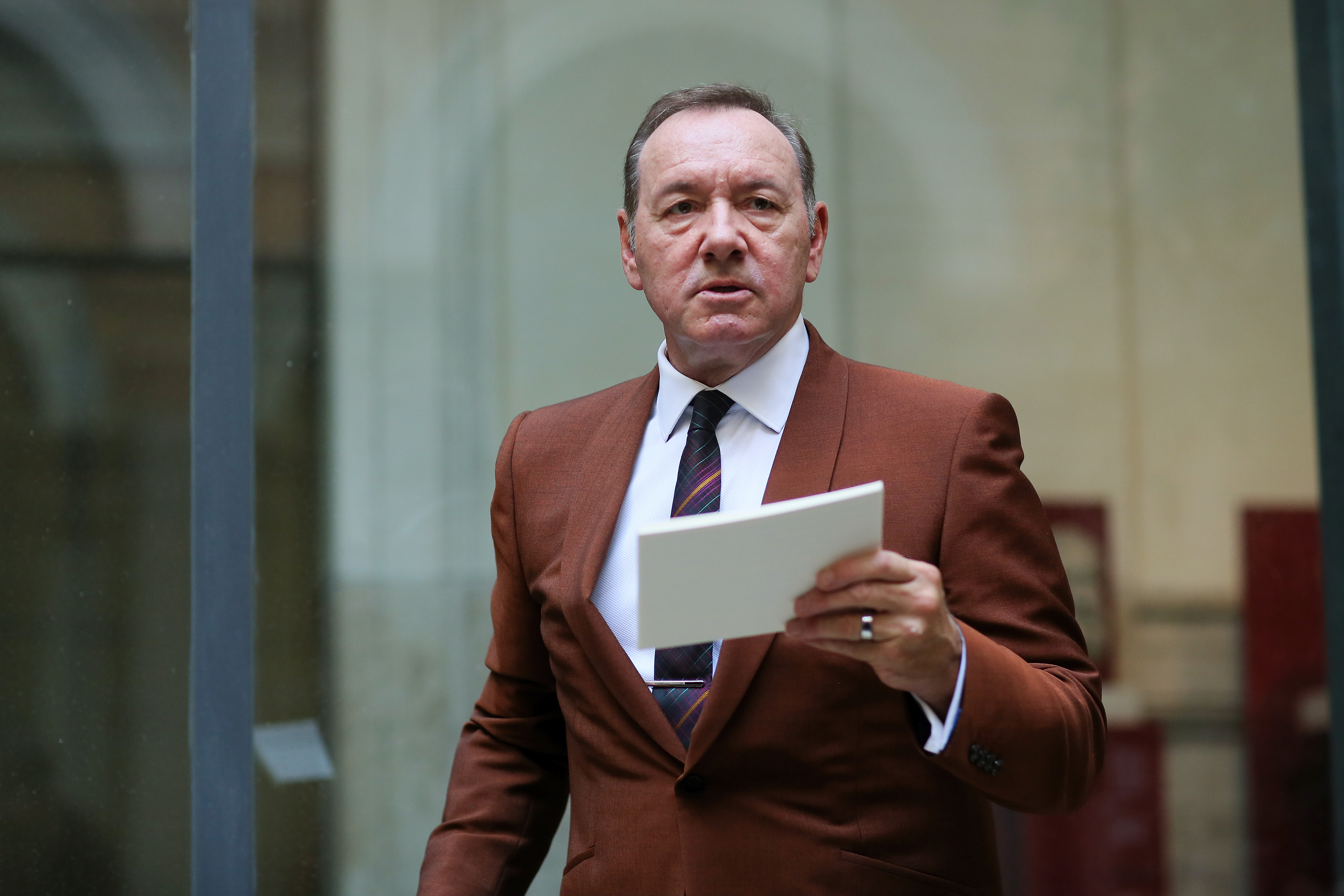 Kevin Spacey attends the reading of the event "The Boxer - La nostalgia del poeta" (The Boxer - The nostalgia of the poet) at Palazzo Massimo alle Terme on August 02, 2019 in Rome, Italy.