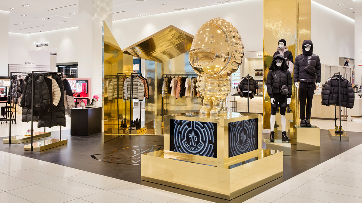 the Nordstrom x Moncler pop up inn NYC
