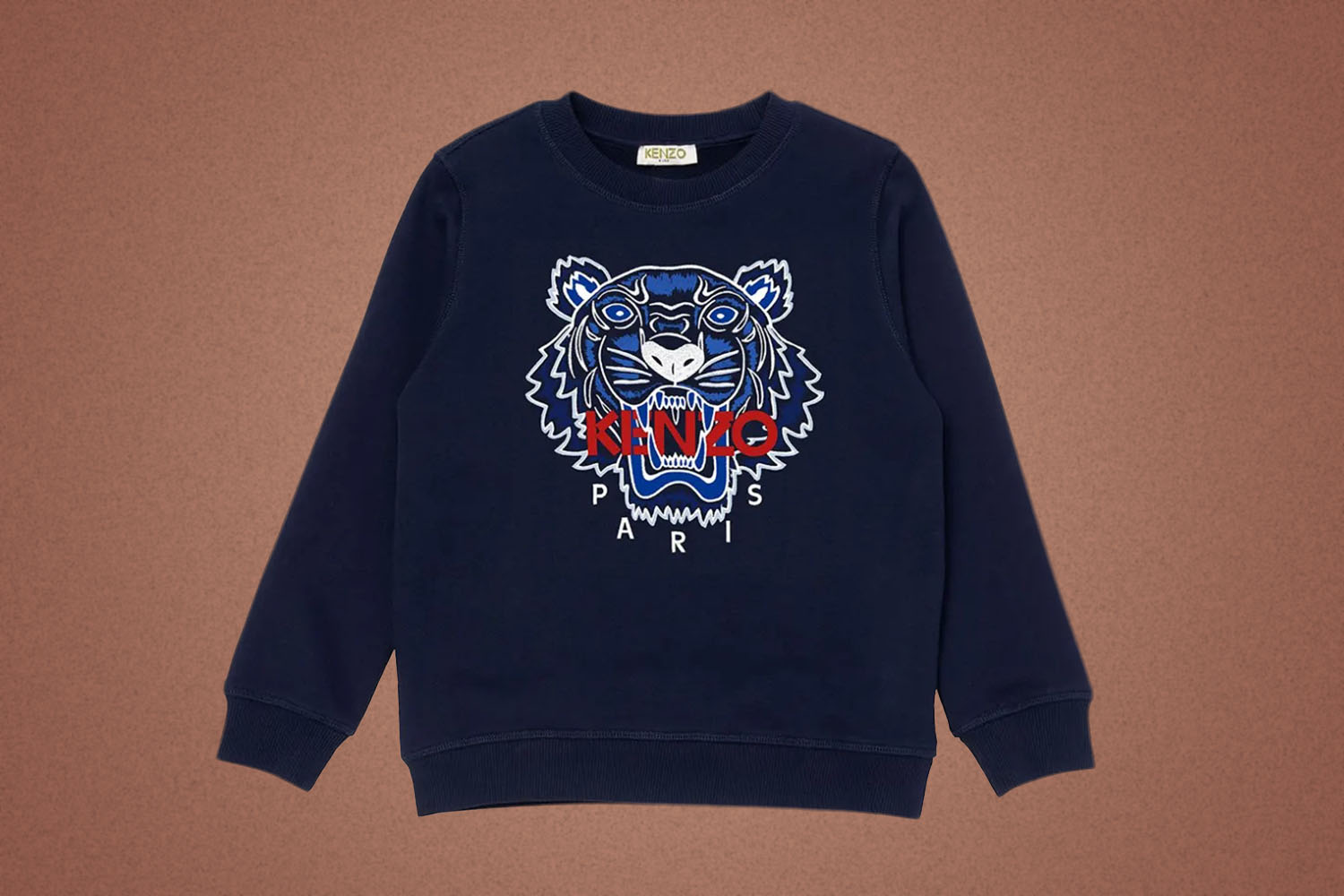 Kenzo Tiger Embroidered Fleece Sweatshirt
