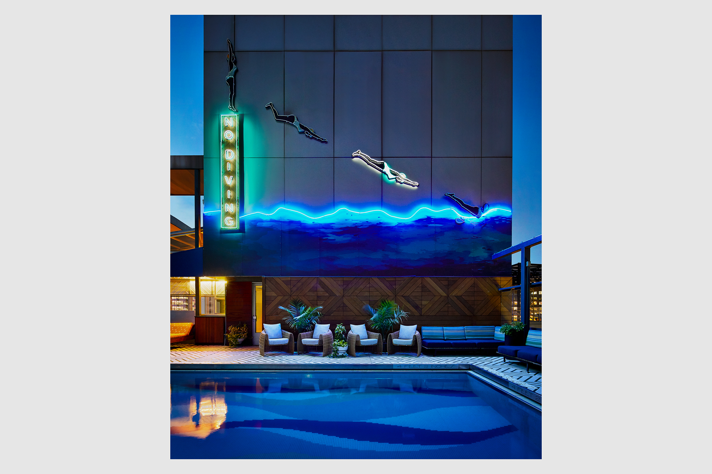 The revamped pool at the Gansevoort