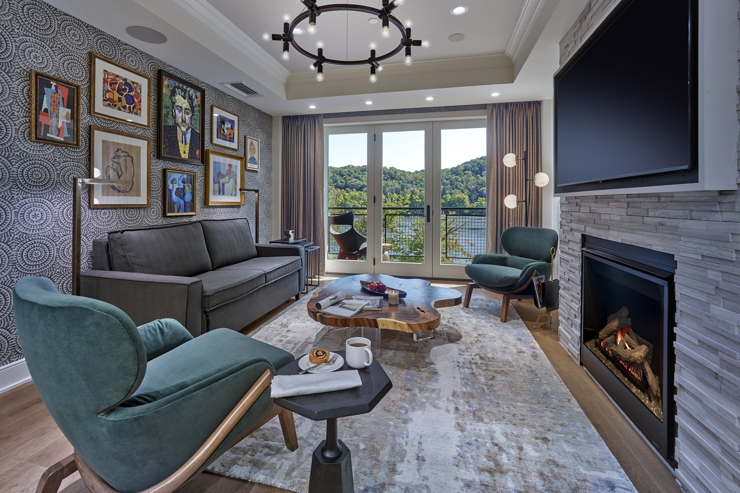 A suite at the River House at Odette's