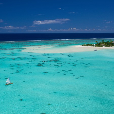 A bird's-eye view of the Brando in French Polynesia