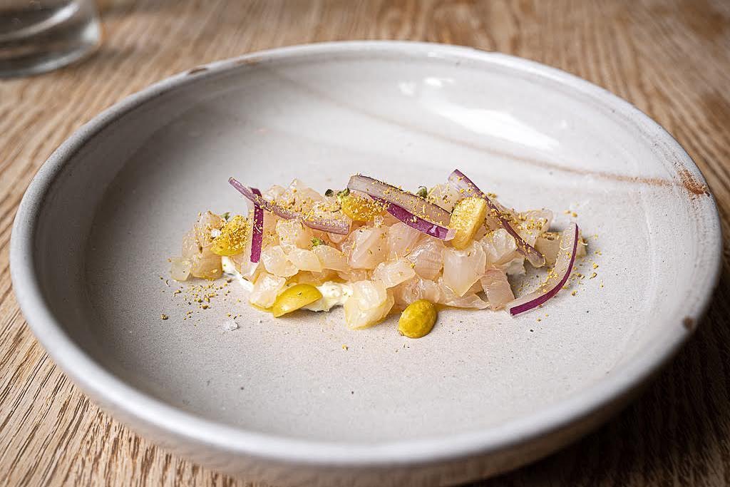 The fluke crudo at Tail Up Goat