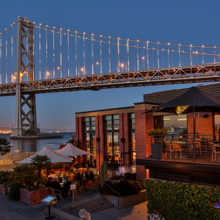 The best-in-class patio at Waterbar under the lights