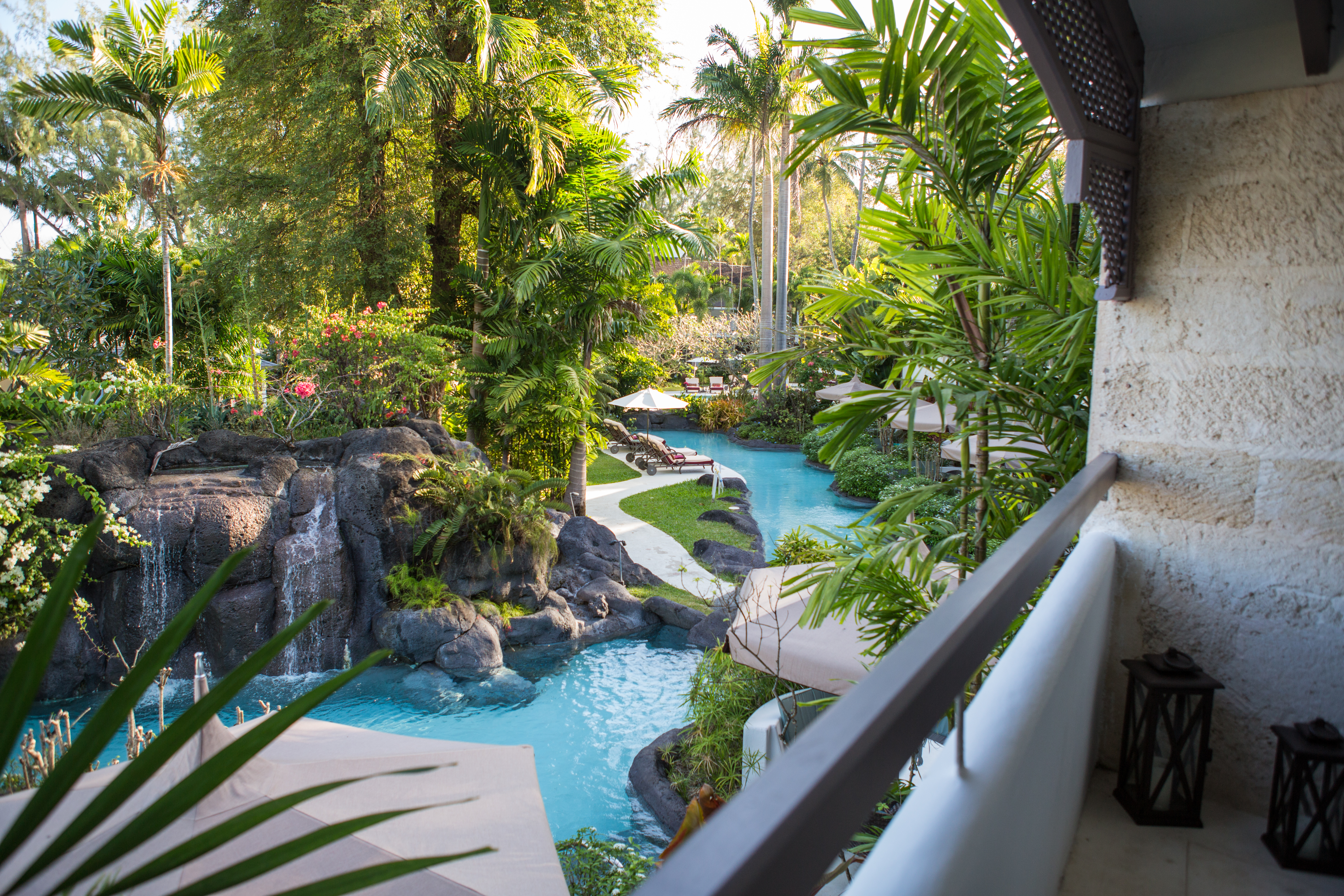The mazy pool complex at Colony Club in Barbados