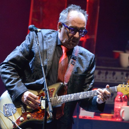Elvis Costello performs live on stage with The Imposters at Hammersmith Apollo on March 13, 2020 in London, England. The musician no longer wants radio stations to play his track "Oliver's Army."