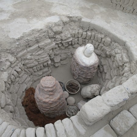 Ceremonial pit at Huaca Pucllana