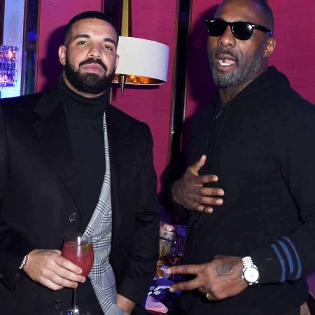 Drake and Idris Elba attend The Mod Sèlection Champagne New Years Party Hosted By Drake And John Terzian at Delilah on December 31, 2018 in Los Angeles, California. Idris Elba had the best value in celebrity-owned spirits, according to a recent survey, while Drake had one of the lowest scores.