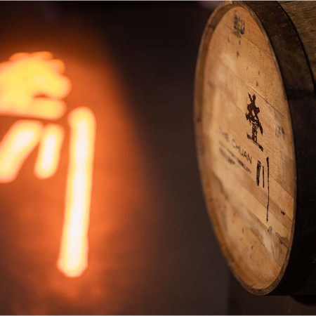 A cask of The Chuan, the inaugural malt whisky release in China from Pernod Ricard