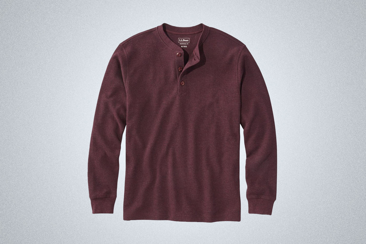 a maroon henley