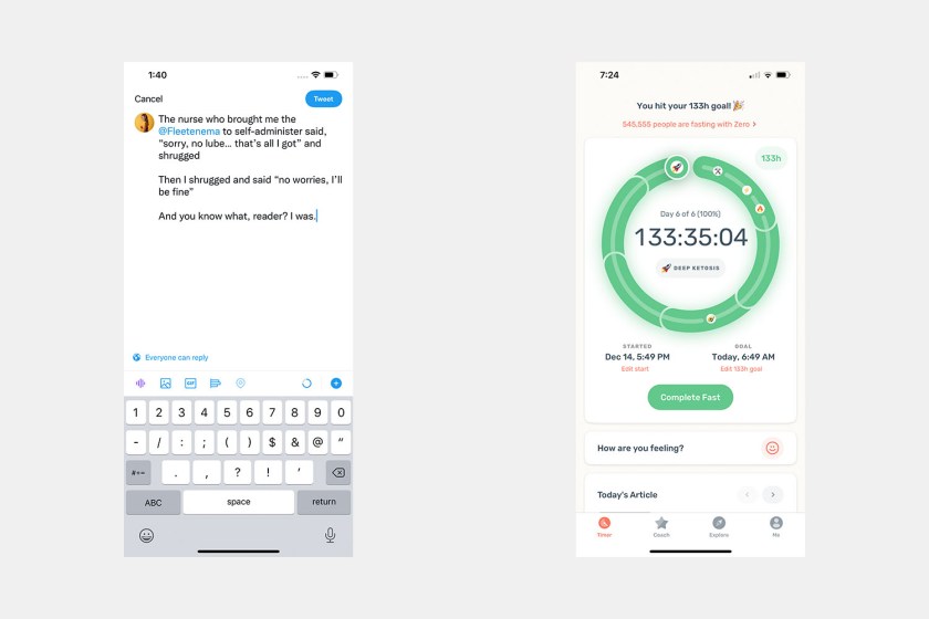 a photo of double screenshots