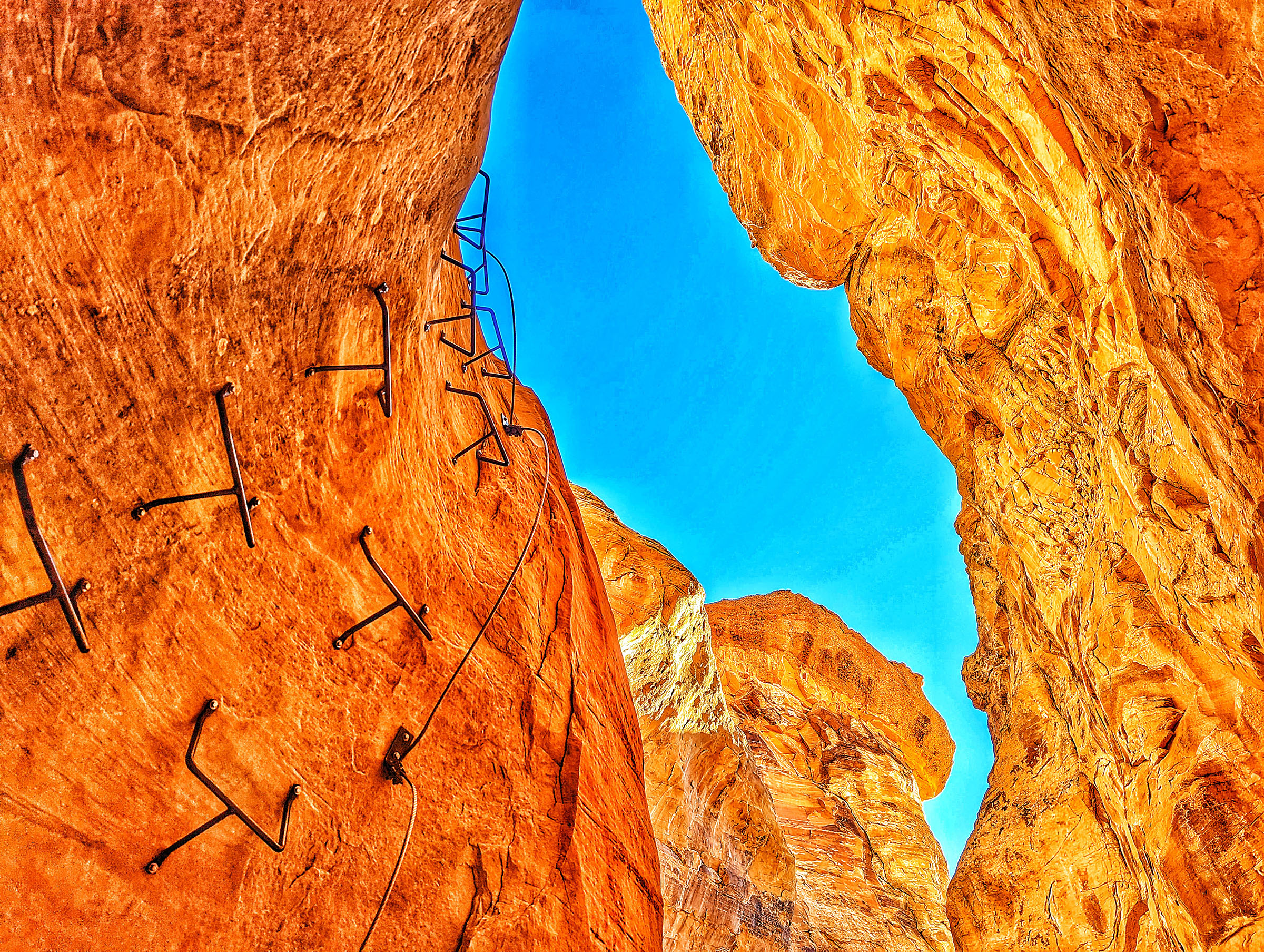 The on-site via ferrata at Amangiri Resort is a truly unique one-of-a-kind hotel amenity