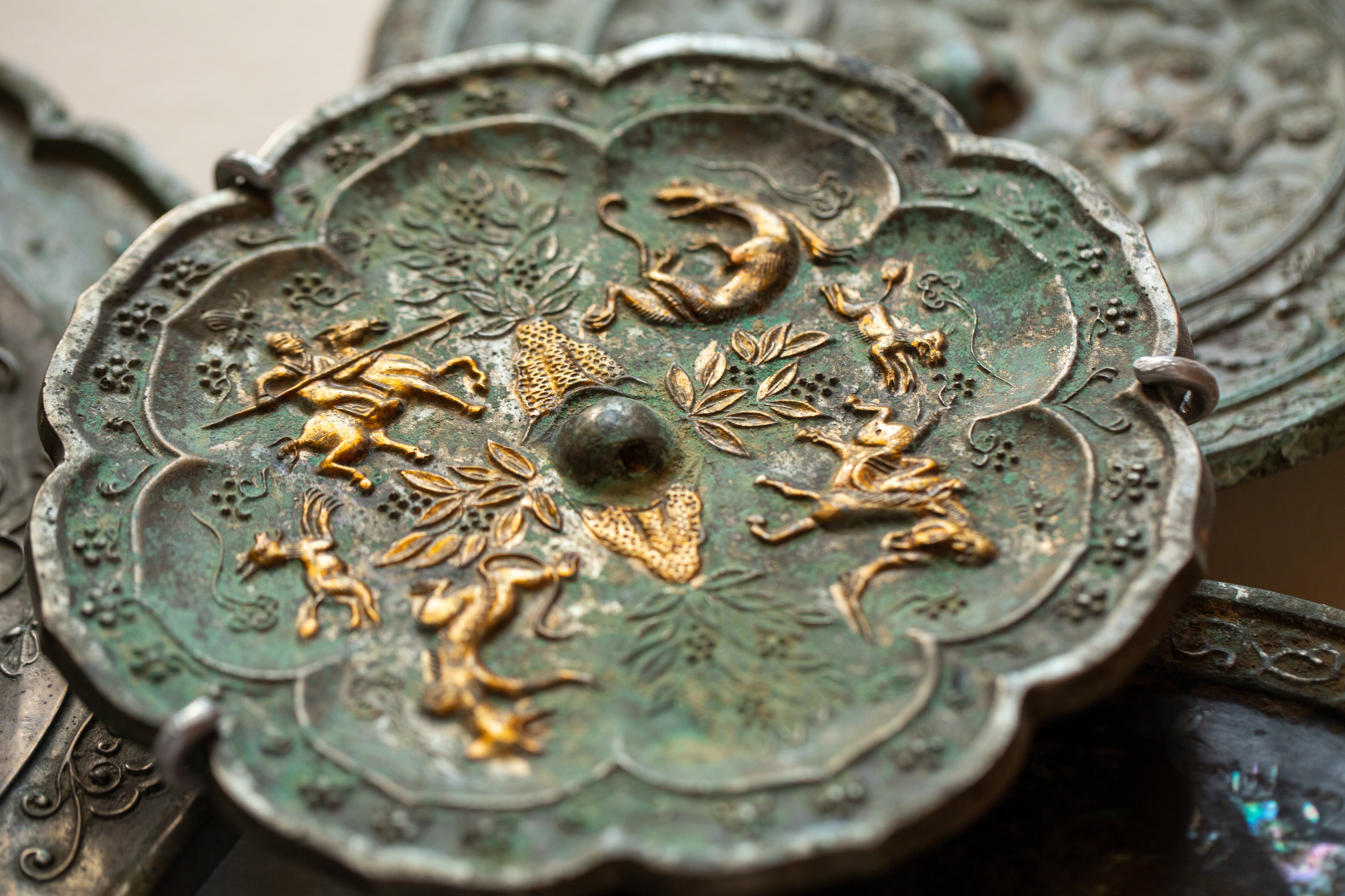A detail shot of a Chinese mirror at Quintessence in Anguilla