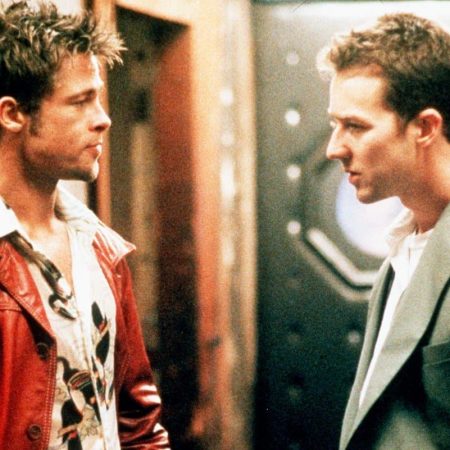 Brad Pitt and Edward Norton in "Fight Club"