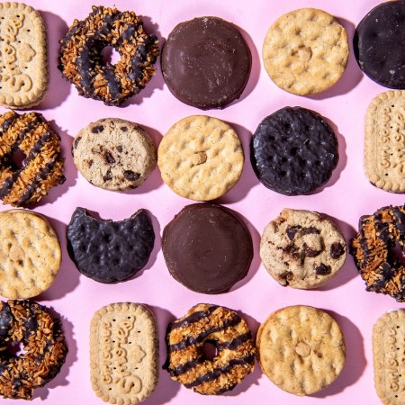 An array of Girl Scouts cookies in Studio on Tuesday, Feb. 16, 2021 in Los Angeles, CA. Girl Scout cookie season is back again, and this is our friendly reminder to not harass little girls selling cookies.
