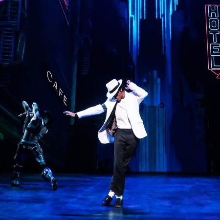 Myles Frost in "MJ The Musical," a new Broadway show that opened on Tuesday, February 1. A Variety reporter claims representatives from the show kicked him out of the premiere after asking about Michael Jackson's sexual abuse allegations.