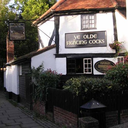 Exterior of Ye Old Fighting Cocks, Britain's oldest pub, which might close down for good
