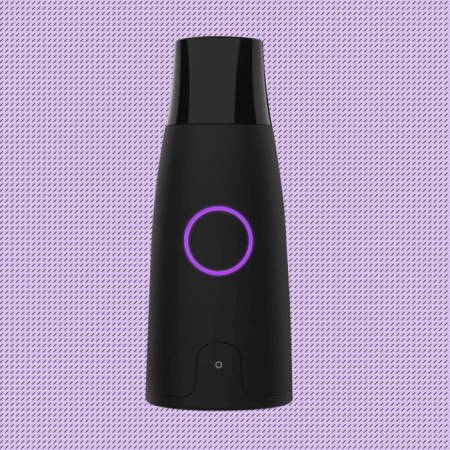 The Lumen metabolic tracker, against a purple background.