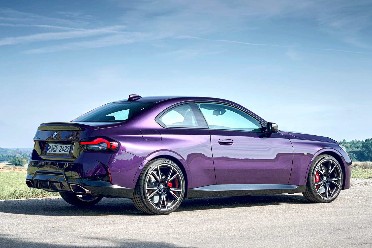 rear of the 2022 bmw M240i xDrive car 