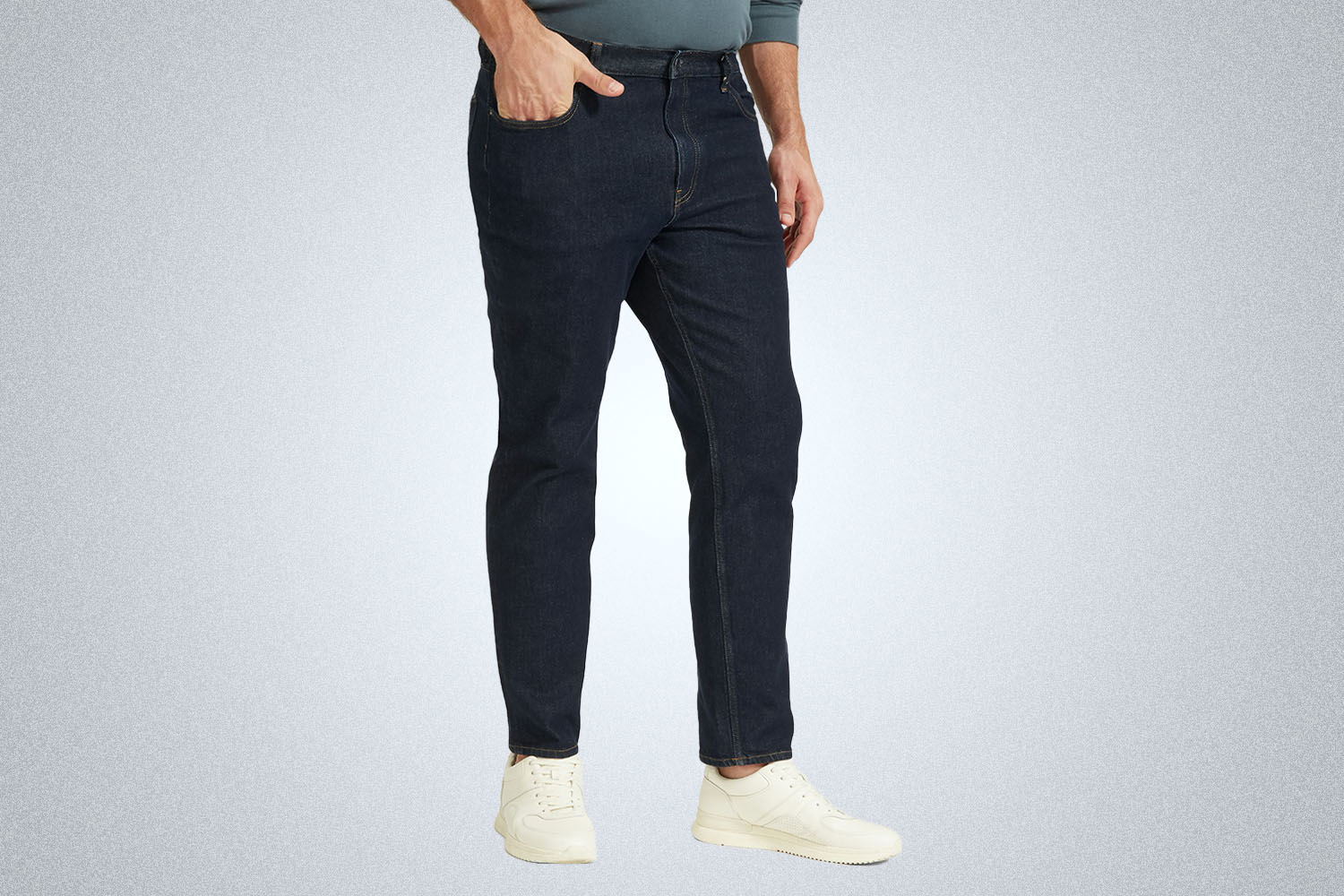 a pair of denim