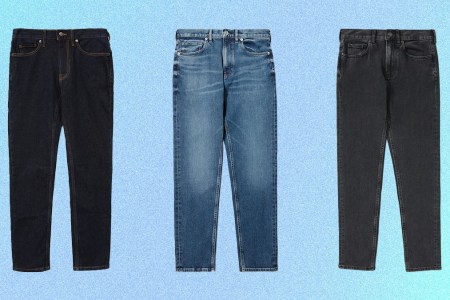 a collage of denim
