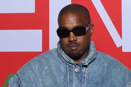 Ye attends the Kenzo Fall/Winter 2022/2023 show as part of Paris Fashion Week on January 23, 2022 in Paris, France.