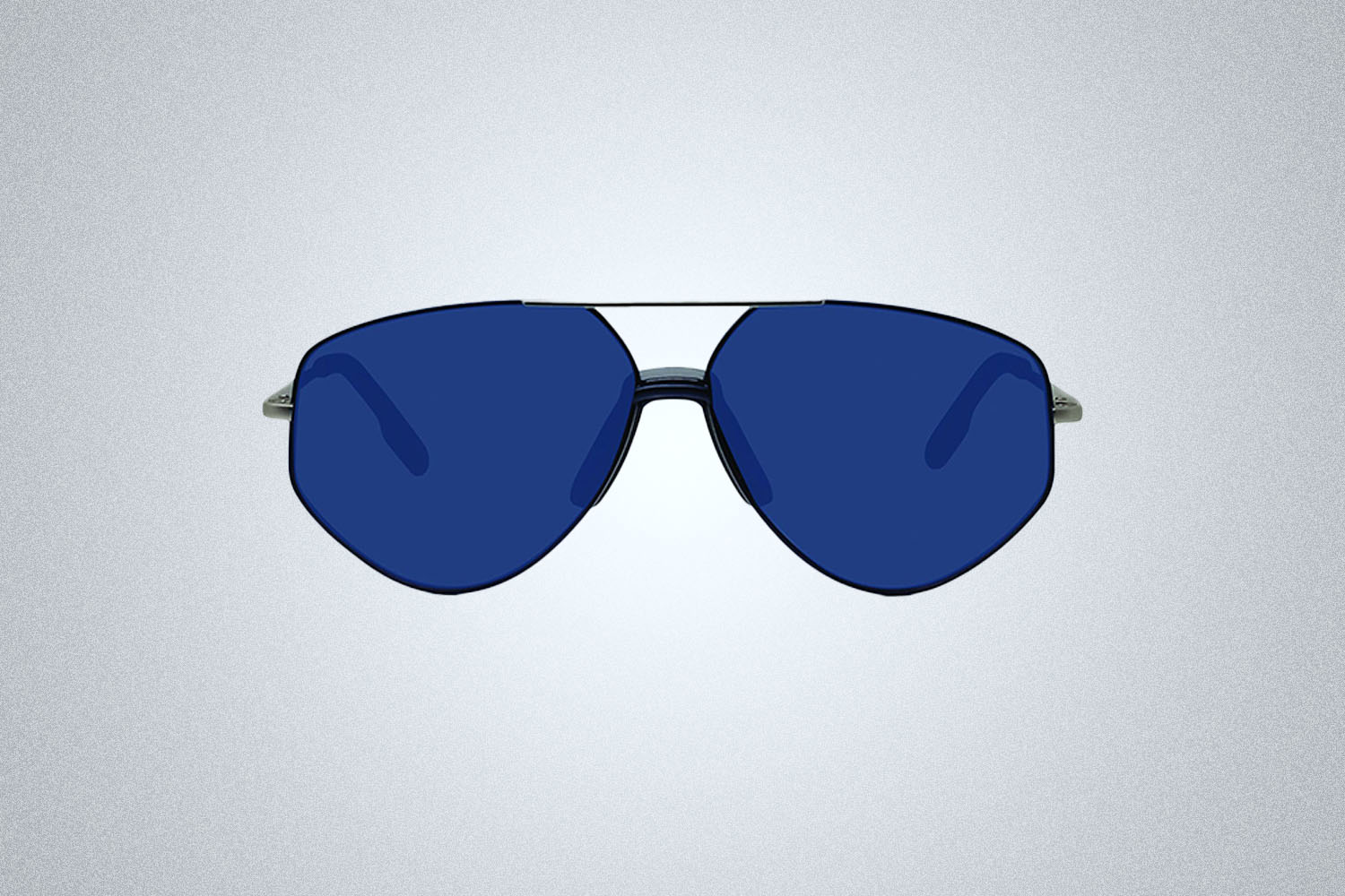 a pair of sunglasses on a grey background