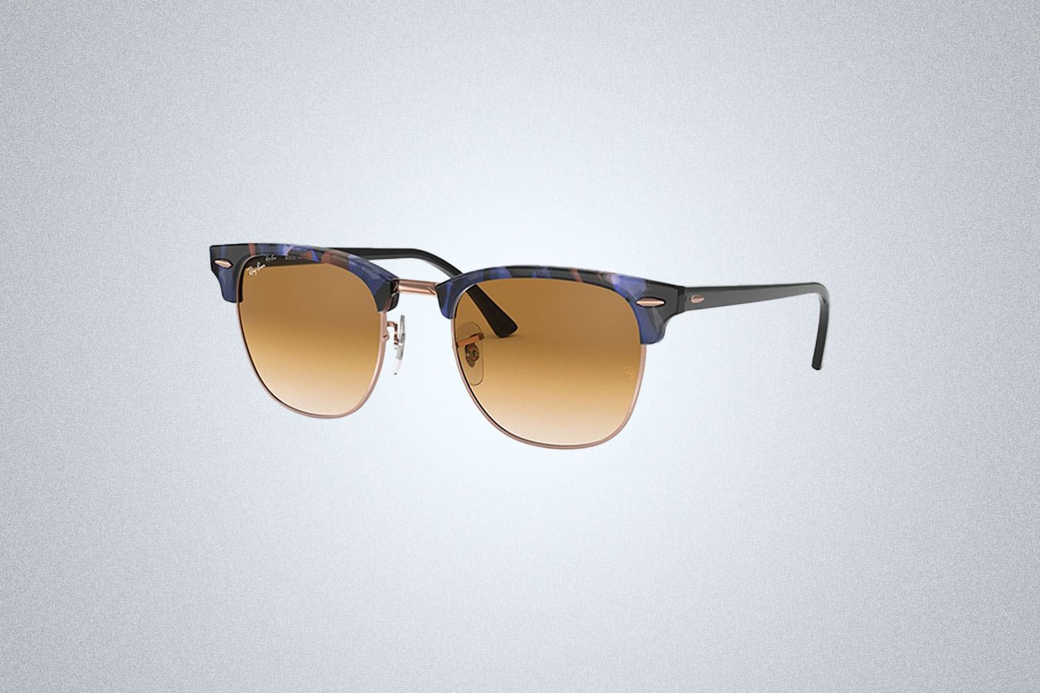 A pair of sunglasses on a grey background