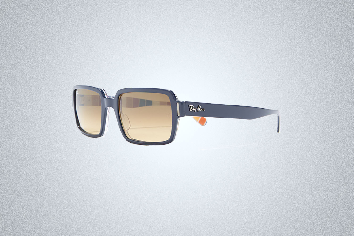A pair of sunglasses on a grey background