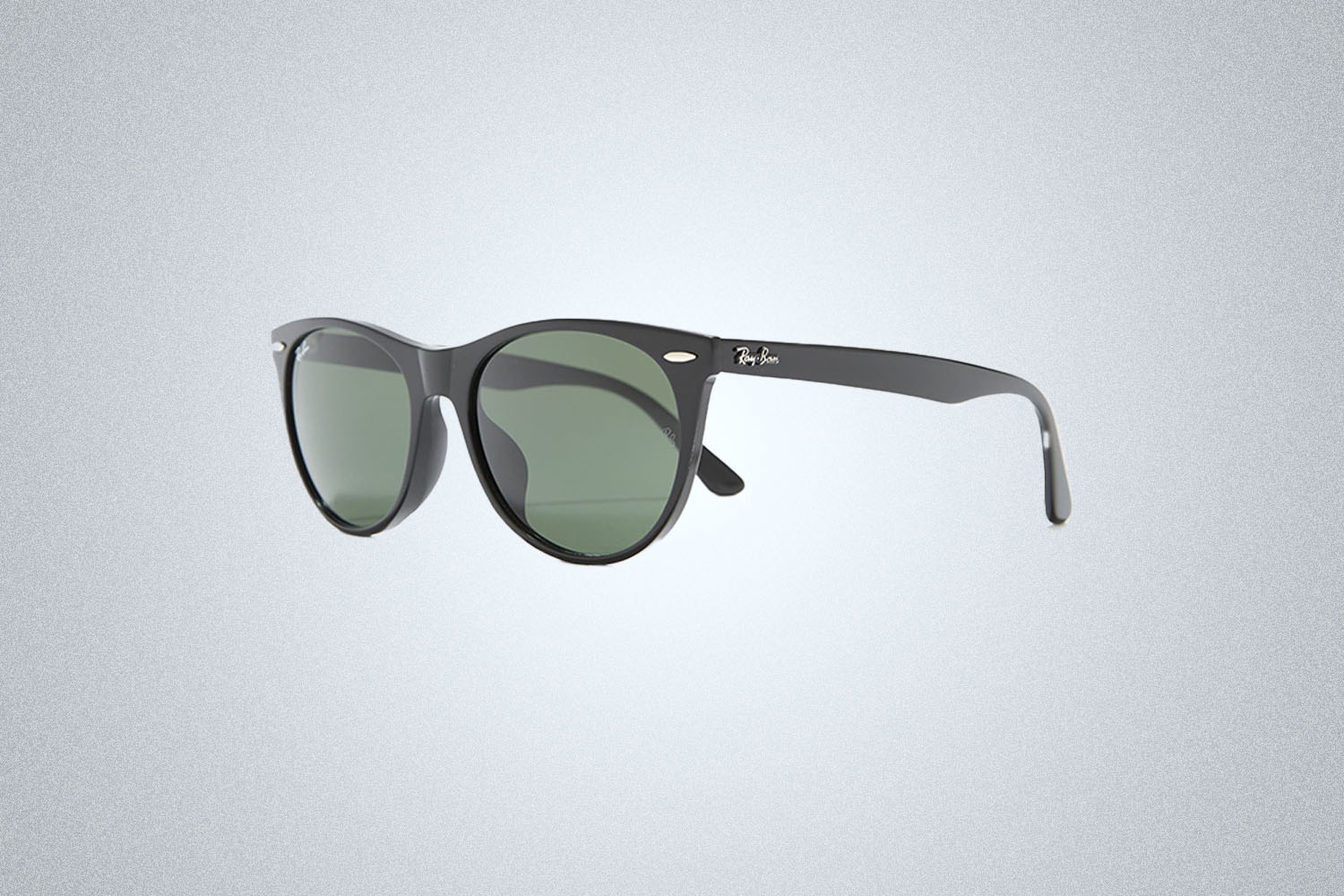 A pair of sunglasses on a grey background