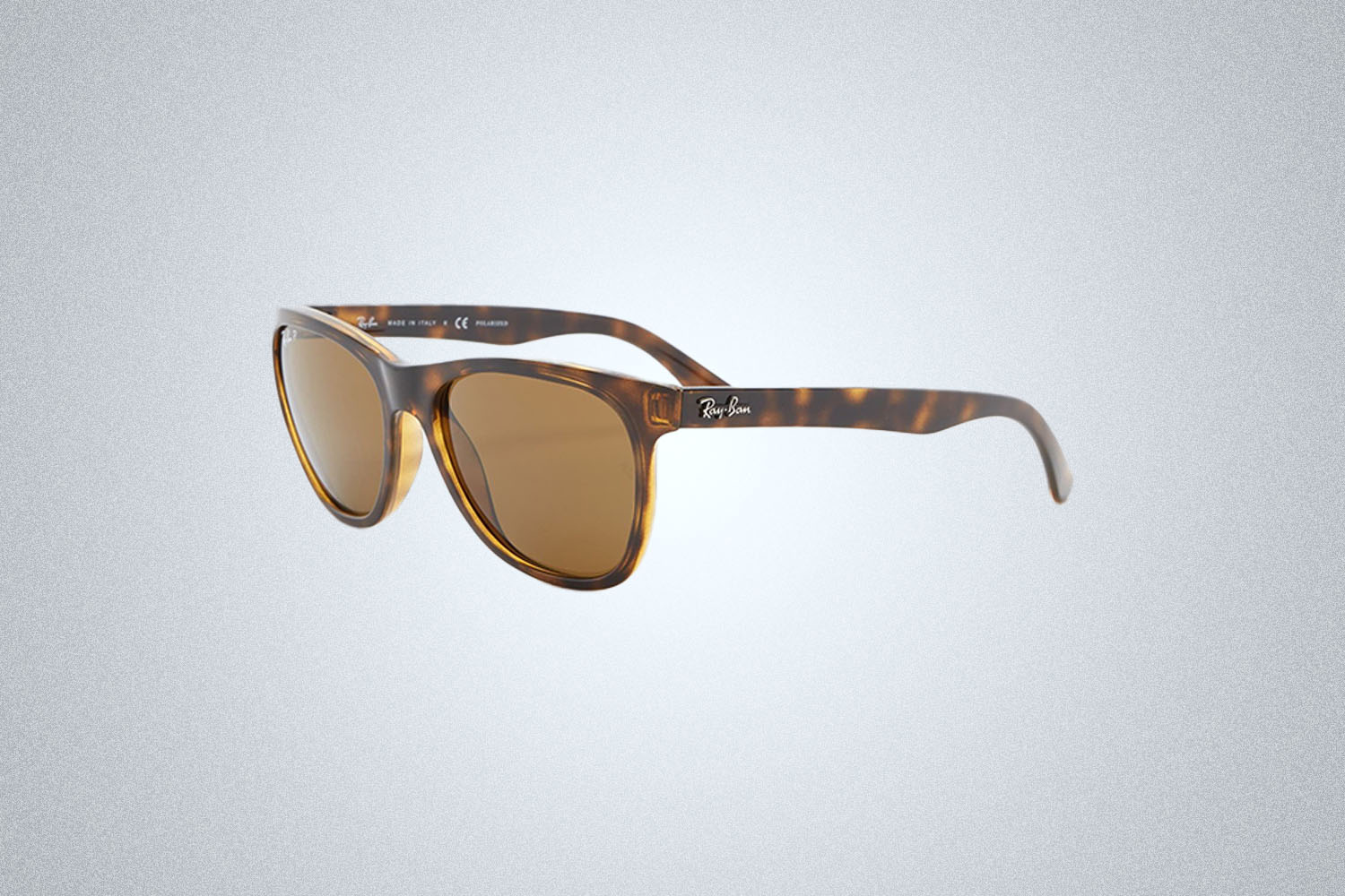 A pair of sunglasses on a grey background