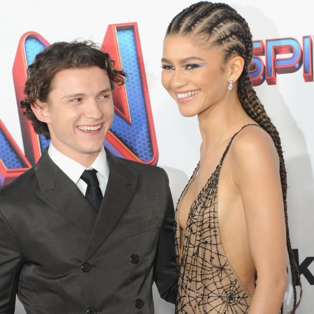 Tom Holland and Zendaya attend Sony Pictures' "Spider-Man: No Way Home" Los Angeles Premiere held at The Regency Village Theatre on December 13, 2021 in Los Angeles, California.