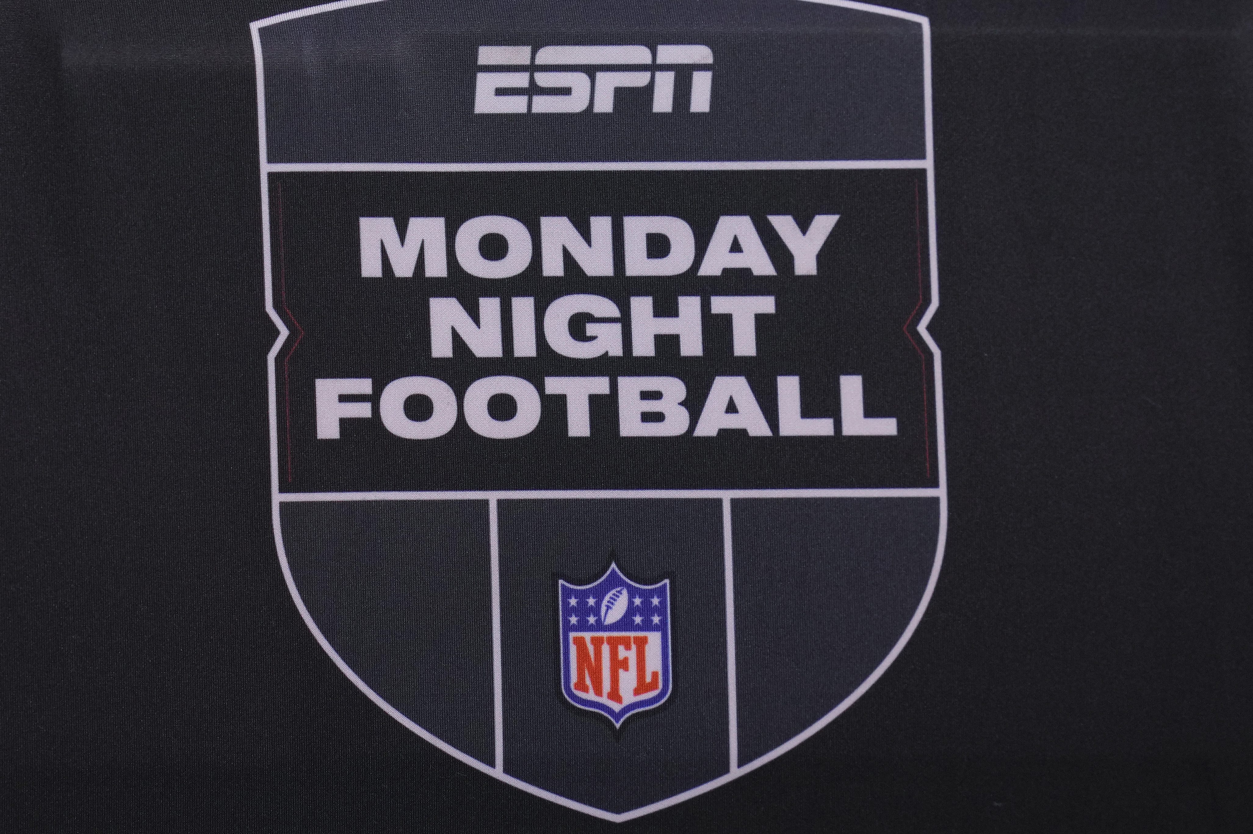 A detailed view of the ESPN "Monday Night Football" logo at Lincoln Financial Field
