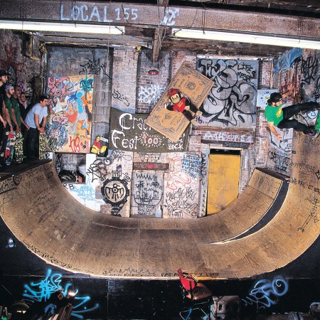 Skater Dan Pensyl on the C Squat Ramp.