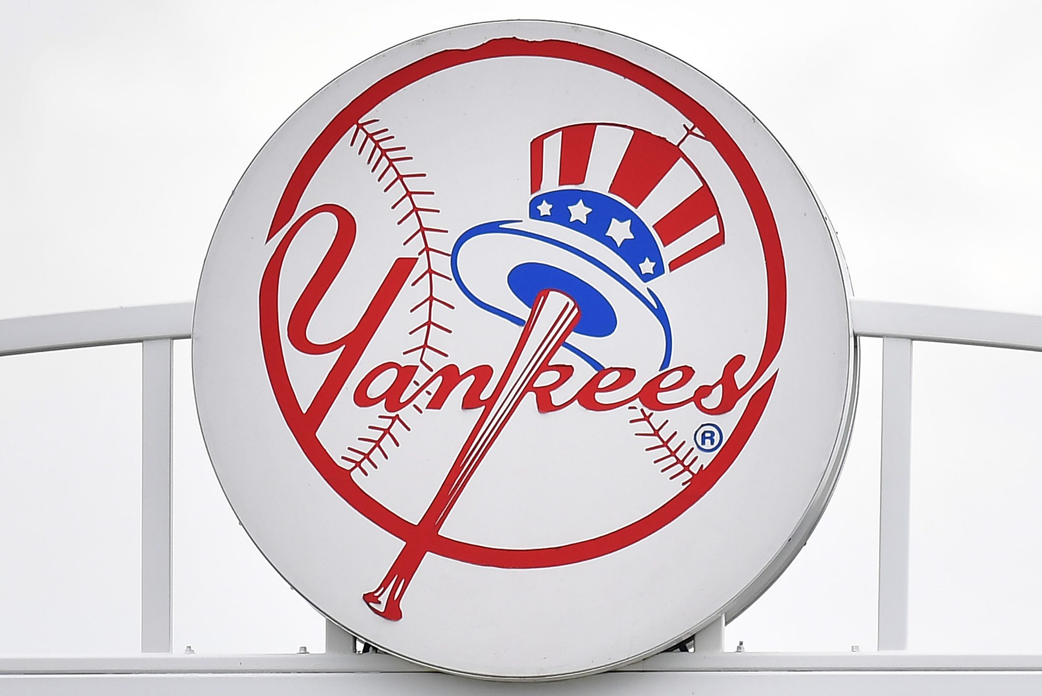 A detailed view of the New York Yankees logo on top of Steinbrenner Field. A judge recently ruled in March 2022 that an MLB letter related to a sign-stealing investigation of the New York Yankees be unsealed.